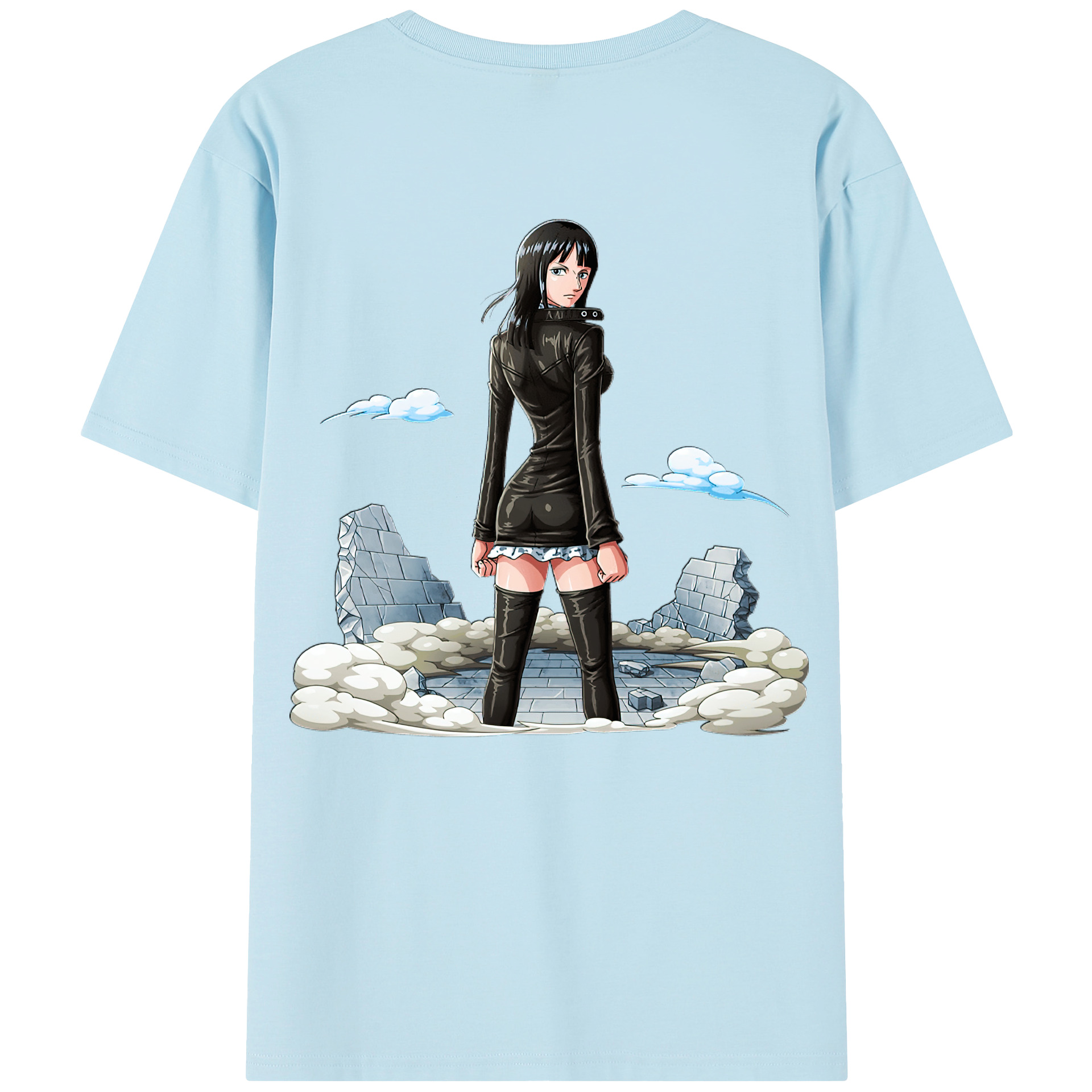ワンピース ニコ・ロビン ONE PIECE Nico Robin 綿100％半袖Tシャツ（背面プリント）